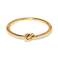Gold Interlok Single Knot Hinged Bangle