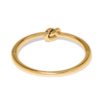 Gold Interlok Single Knot Hinged Bangle