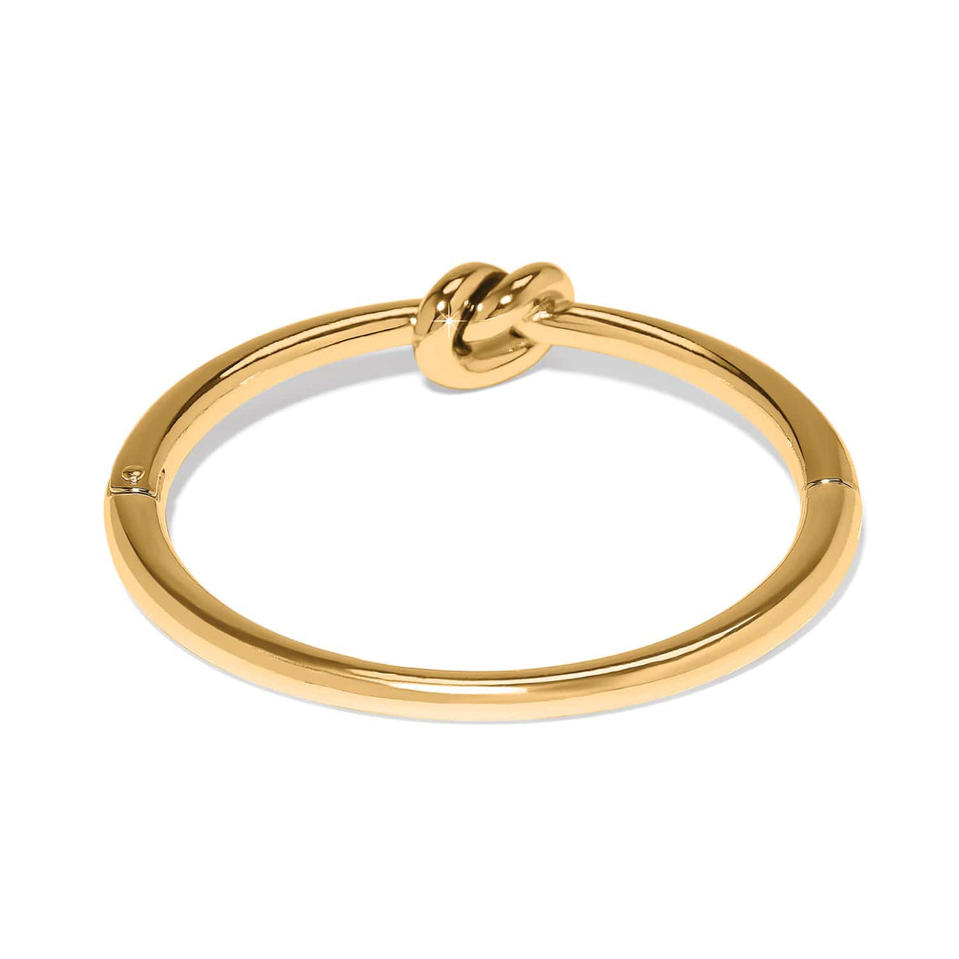 Gold Interlok Single Knot Hinged Bangle