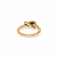 Interlok Single Knot Ring in Gold, back view