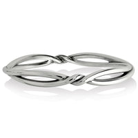 Interlok Twist Bangle silver-plated intertwined open twist design