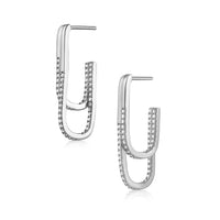 Jasmine Pave Double Hoop