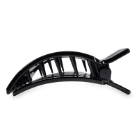 Jet Black Large Flat Square Hair Clip