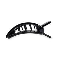 Jet Black Medium Flat Square Hair Clip