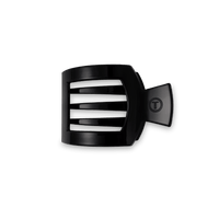 Jet Black Small Flat Square Hair Clip