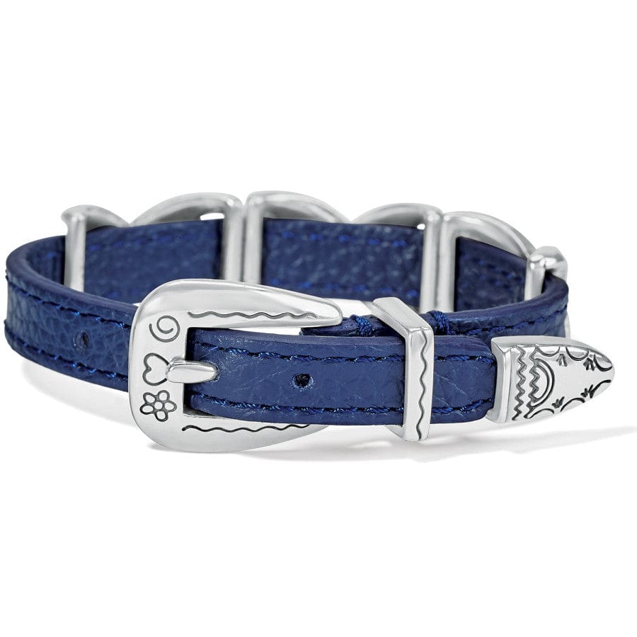 French Blue Kriss Kross Etched Bandit Bracelet