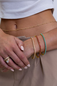 Karla Tennis Bracelet - Turquoise