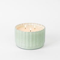 Sweet Grace Antique Green Ribbed Candle