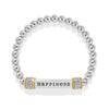 Meridian Happiness Two Tone Stretch Bracelet