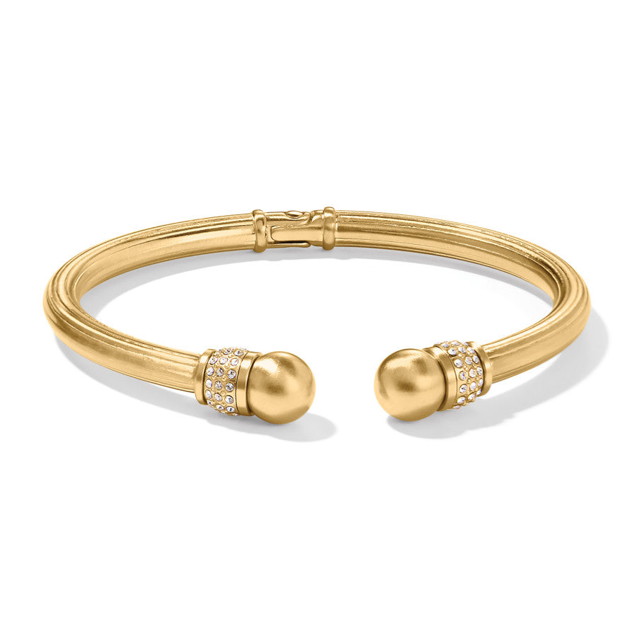 Gold Meridian Open Hinged Bangle