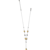 Meridian Prime Y Necklace two-tone Y-drop with crystal accents