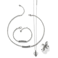 Mingle Adore Petite Heart Necklace styled with coordinating Brighton jewelry set