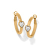 Mystery Of Love Heart Crystal Hoop Earrings