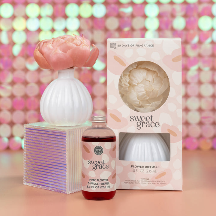 Sweet Grace Pink Flower Diffuser Oil 8oz Refill