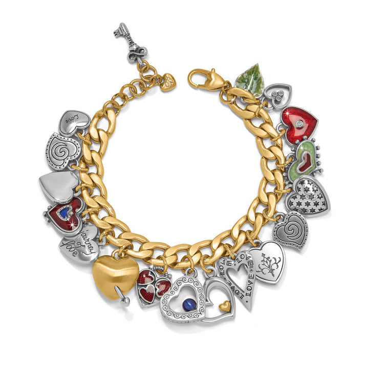 One Heart Color Charm Bracelet