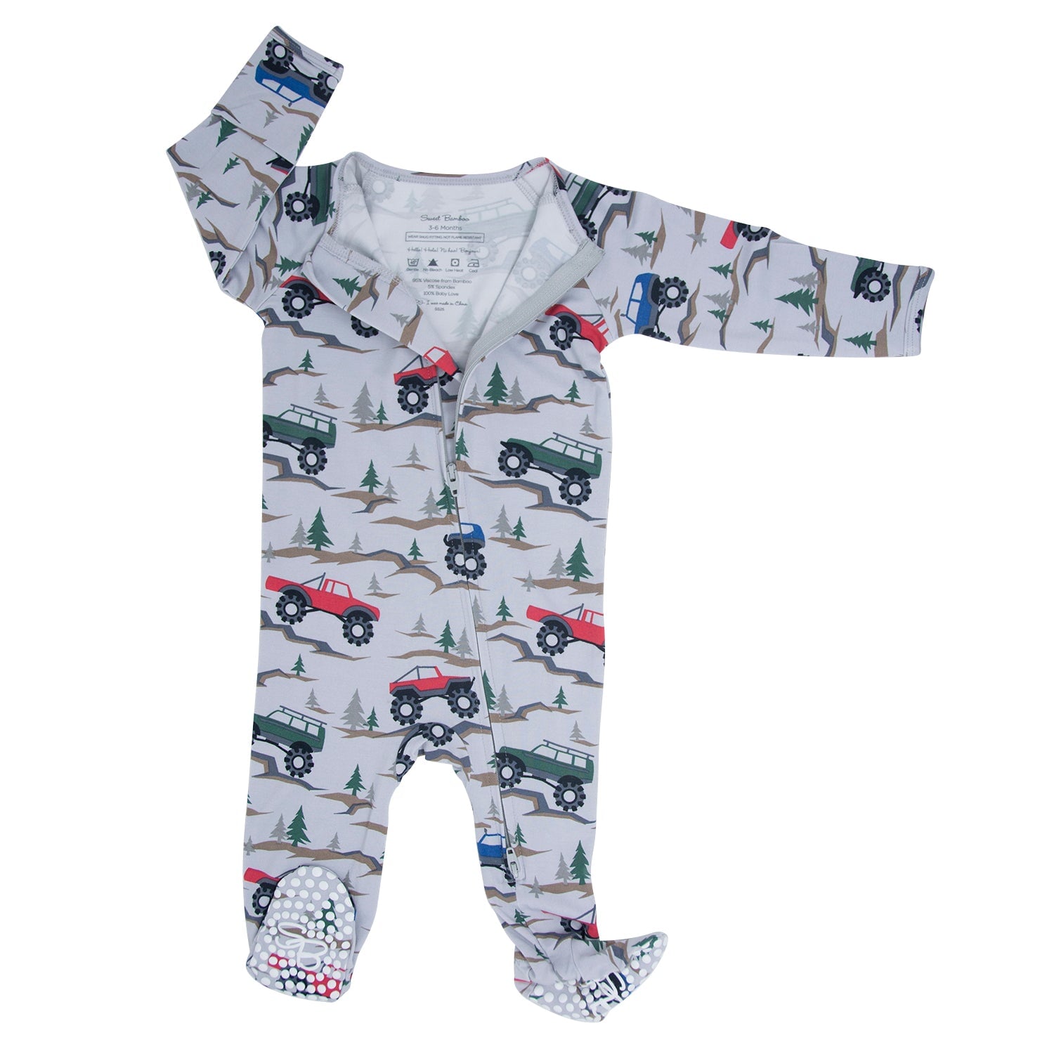 Over the River Zipper Footie