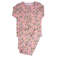 Pink Lemon Floral Print Big Kid Pajama Set