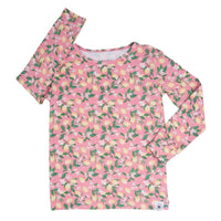 Pink Lemon Floral Print Big Kid Pajama Set