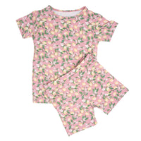 Pink Lemon Floral Print Summer Pajama Set