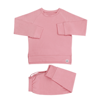 Pink Peony Crew Neck Jogger Set