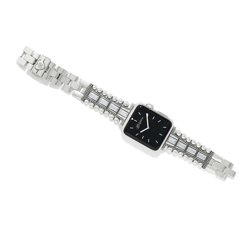 Pretty Tough Gem Watch Band silver-plated links with crystal baguettes