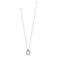 Pretty Tough Link Pendant Necklace silver-plated oval pendant close up