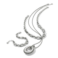 Pretty Tough Link Pendant Necklace styled with matching Brighton jewelry set