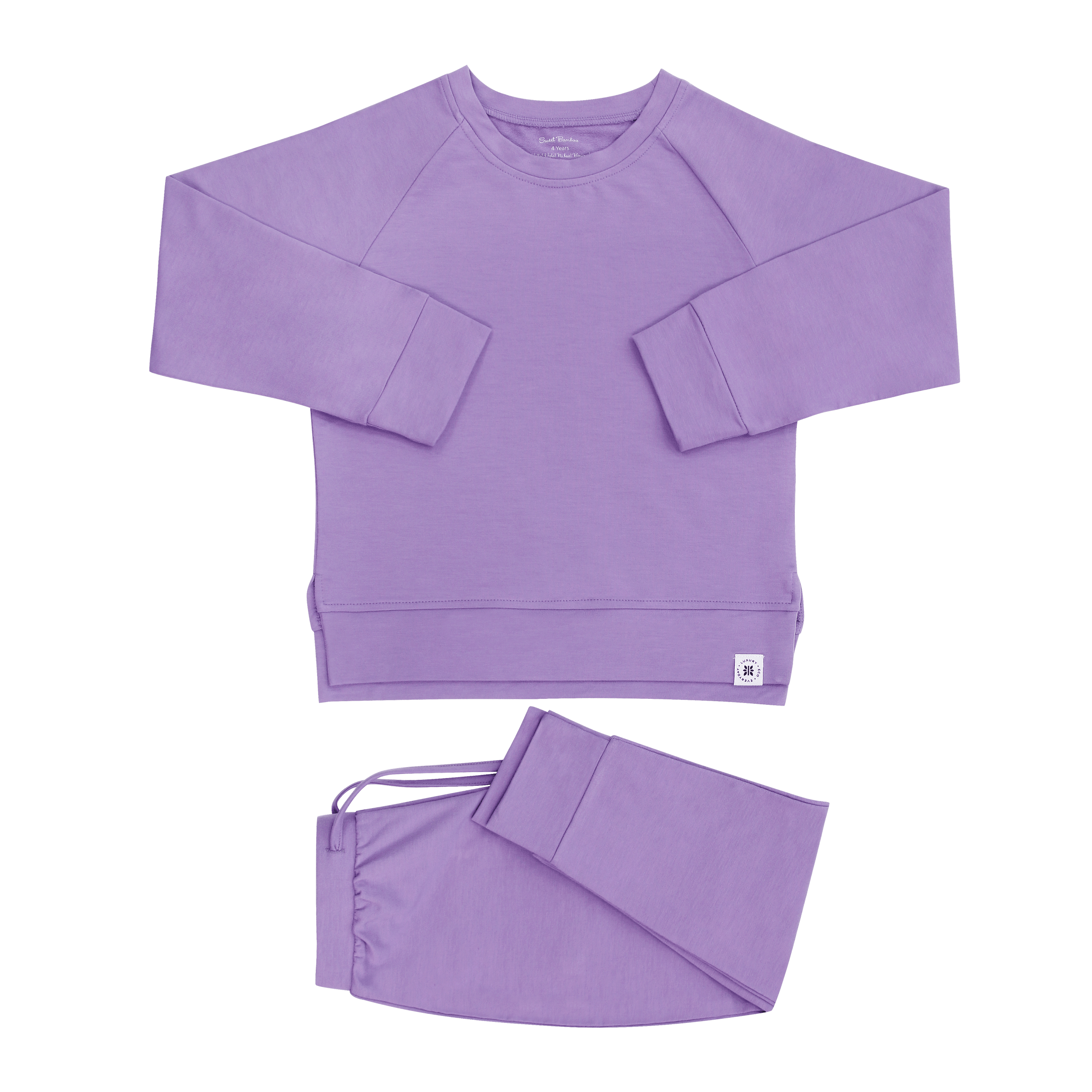 Purple Lily Crew Neck Jogger Set