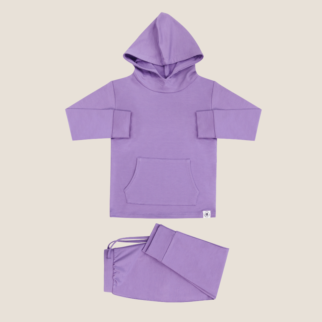 Purple Lily Hooded Jogger Set