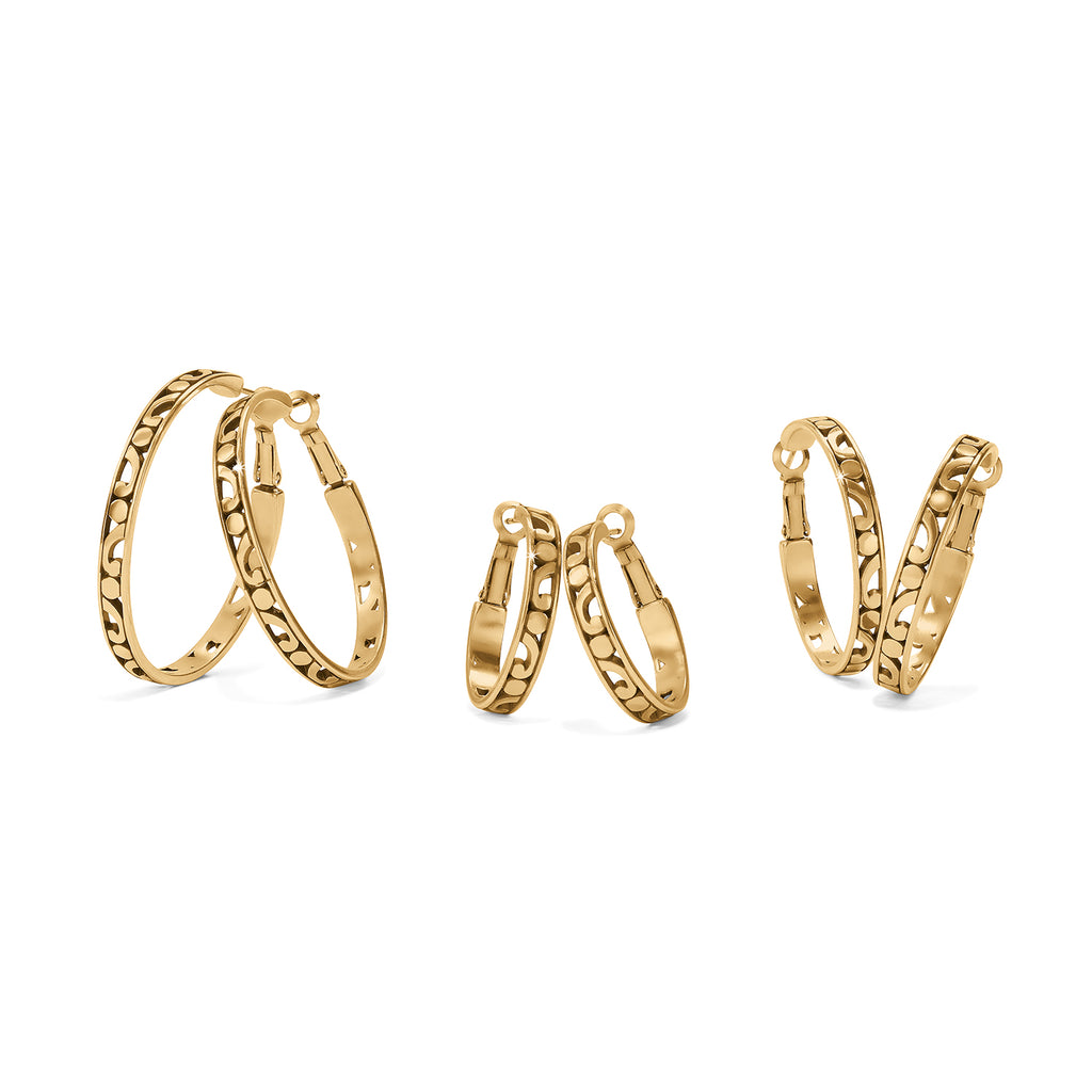 Gold Contempo Small Hoop Earrings