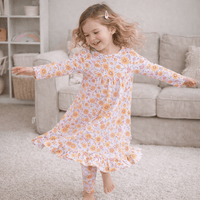 Retro Vintage Flowers Boho Dress