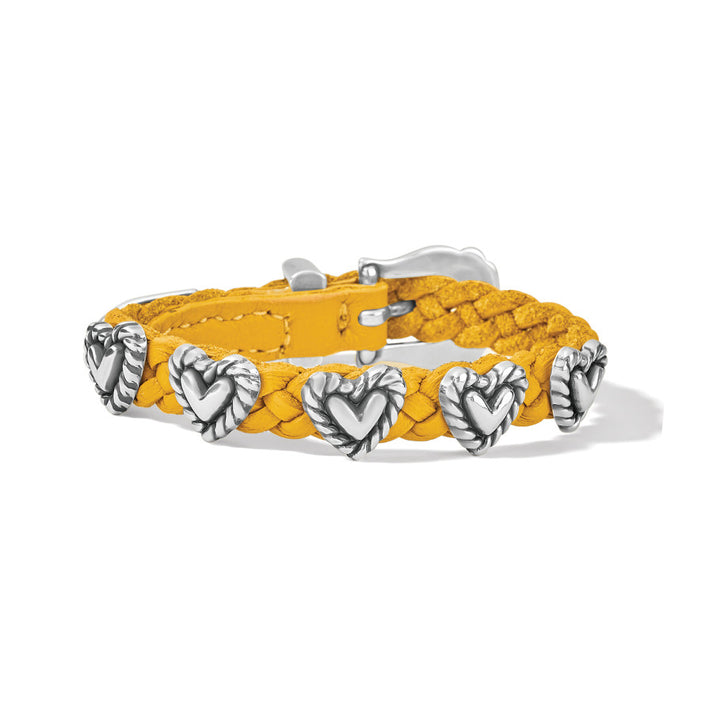 Yellow Roped Heart Braid Bandit Bracelet