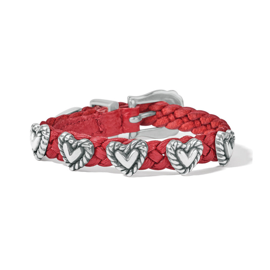 Red Roped Heart Braid Bandit Bracelet