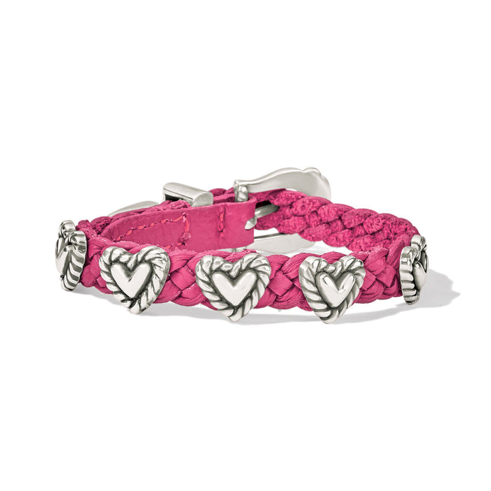 Pink Roped Heart Braid Bandit Bracelet