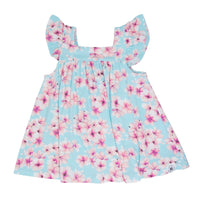 Pretty Pink Floral Ruffle Dress with Bloomer