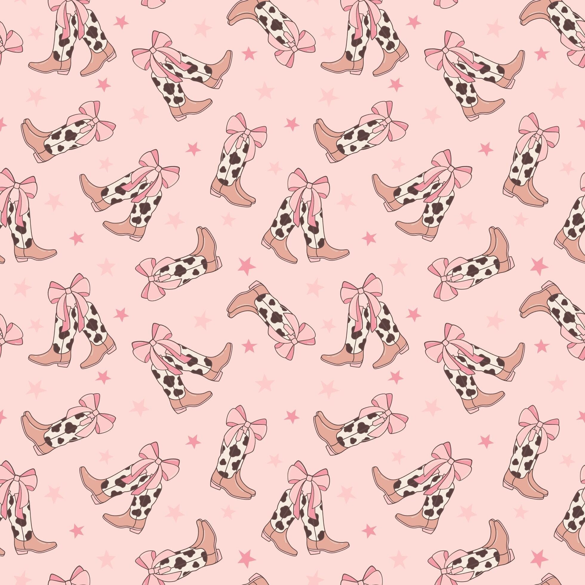 Cowhide Boots Bows Ruffle Footie