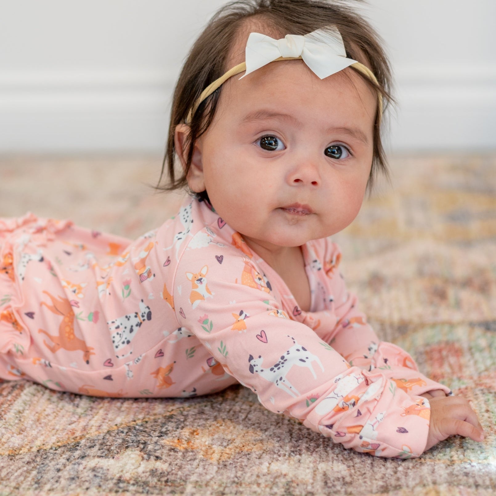 Dalmatian Poodle Puppy Ruffle Footie