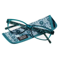 Foster Grant Pearla Reading Glasses Teal + Case
