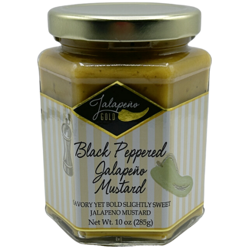 Black Peppered Jalapeno Mustard –10 oz jar  ***GOLD AWARD WINNER***