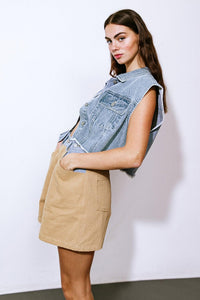CLAIM TO FAME DENIM VEST