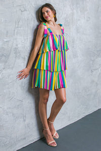 PROPER PARADISE WOVEN MINI DRESS