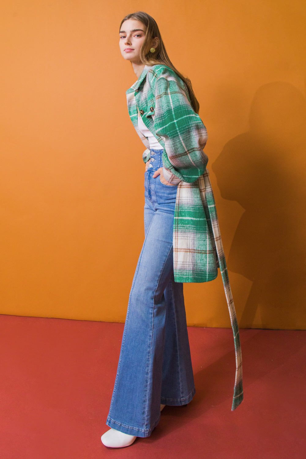 SWEET EVENINGS WOVEN MIDI JACKET