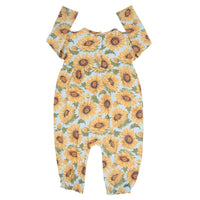 Sammy's Sunflower Flutter Sleeve Romper