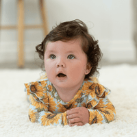 Sammy's Sunflower Flutter Sleeve Romper
