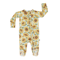 Sammy's Sunflower Ruffle Footie