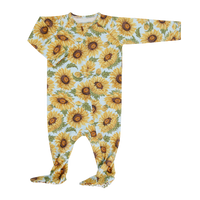 Sammy's Sunflower Zipper Footie