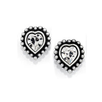 Shimmer Heart Mini Post Stud Earrings