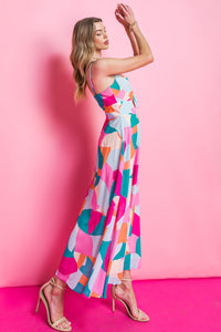 BLUE OCEAN BEACH WOVEN MIDI DRESS