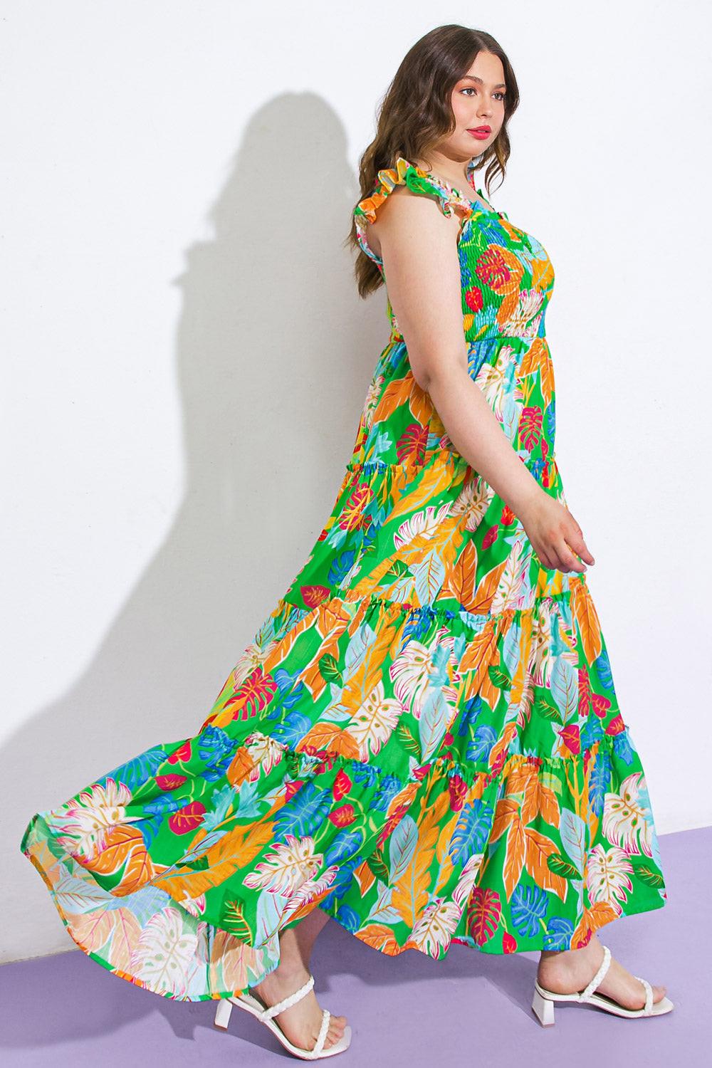 woven beach dress Blue Floral Print Square Neck Beach Dress