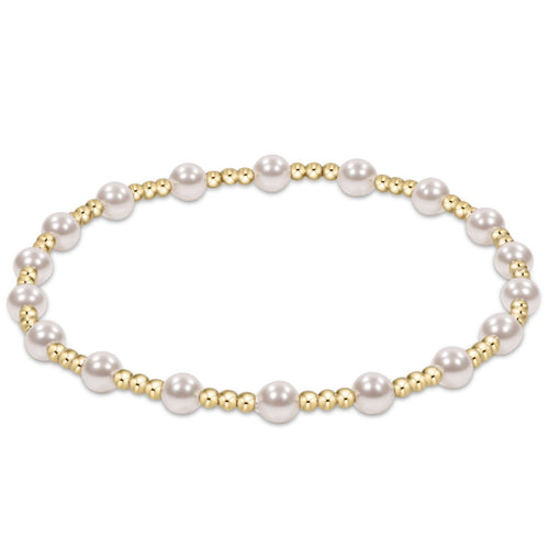 Classic Sincerity Pearl Pattern 4mm Bead Bracelet
